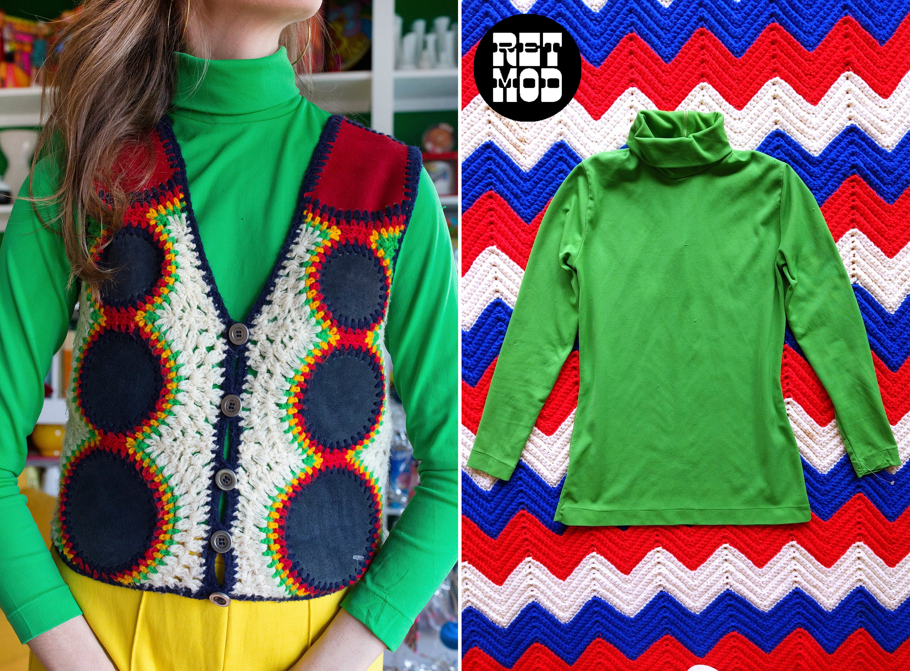 Chartreuse Turtleneck Etsy Canada