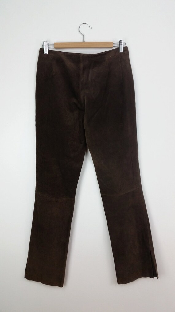 Hot Rockstar 90s Chocolate Brown Suede Pants by X… - image 4