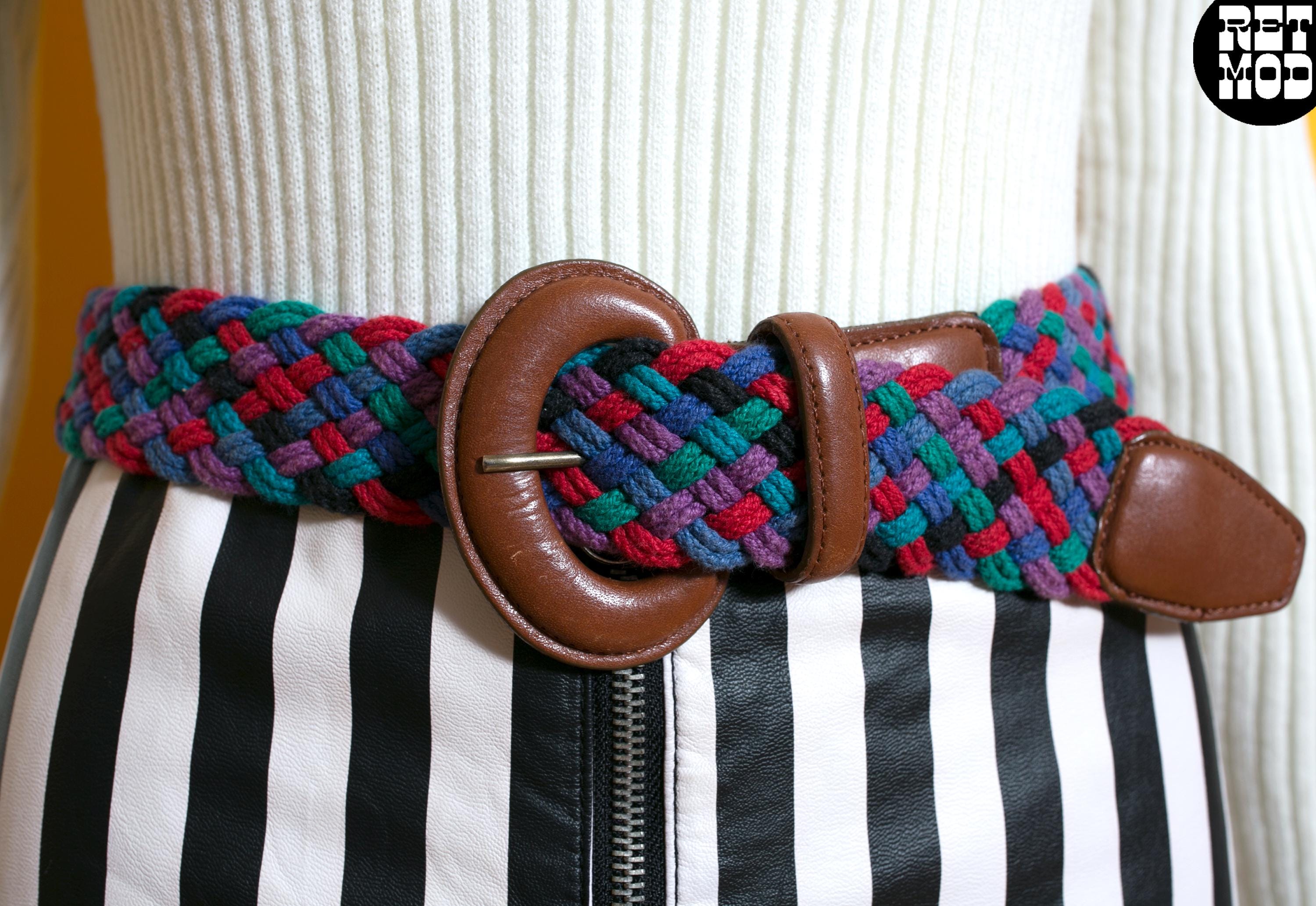 Woven Teal Belt - Etsy display picture 1