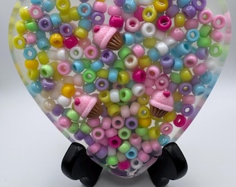 Bloc cupcake picky avec perles de couleur claire