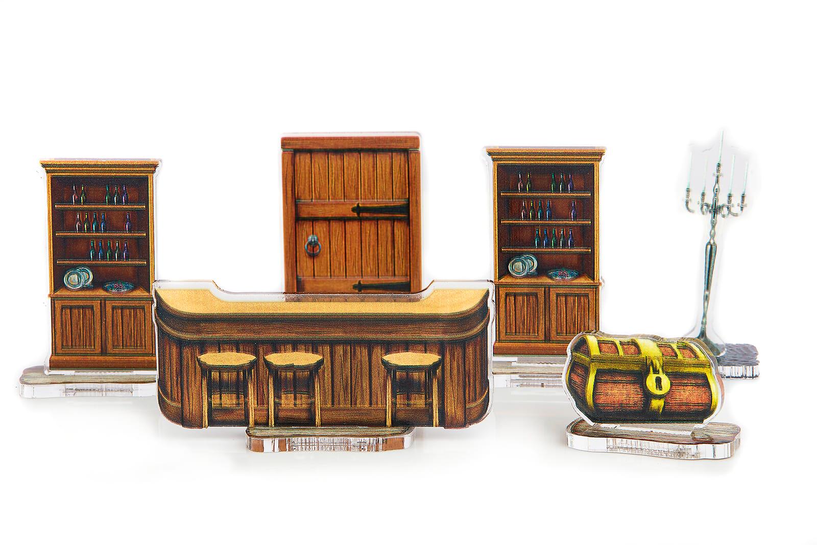Set of Acrylic Miniature Standees Tavern for RPG and Wargaiming - Etsy