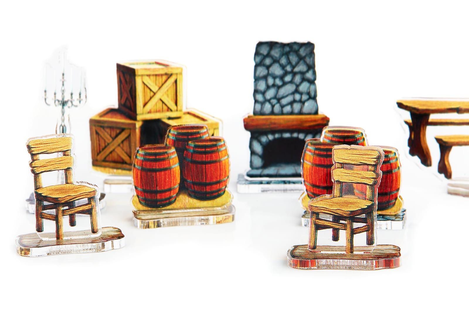Set of Acrylic Miniature Standees Tavern for RPG and Wargaiming - Etsy