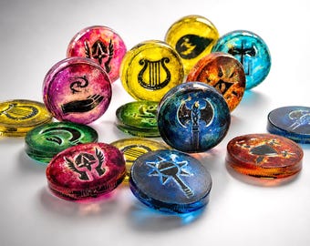 Custom Acrylic Character Class Token Set for Dungeons & Dragons