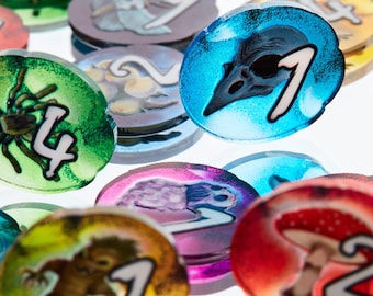 Set of acrylic tokens for Quacks of Quedlinburg + expansions