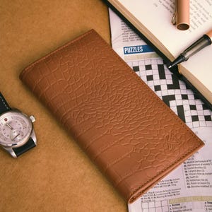 The 'Rodeo' Long Wallet - Crocodile Finish,, Premium Leather, Luxury Wallets, Unisex Gift