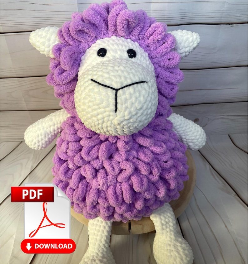 crochet sheep pattern, amigurumi sheep pattern, curly sheep crochet pattern, plush lamb crochet pattern, crochet animal pattern, stuffed sheep crochet, lamb amigurumi tutorial, instant download crochet pattern, beginner friendly crochet pattern, crochet pattern PDF, crochet toy pattern, cute sheep crochet, easy amigurumi pattern, plush yarn sheep pattern, loop yarn sheep pattern, soft toy crochet pattern, handmade gift idea, nursery decor crochet, DIY sheep crochet tutorial