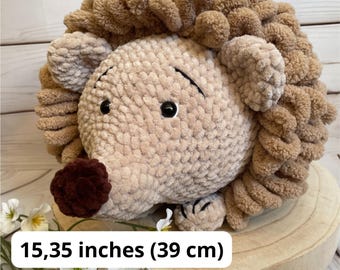 Handmade Crochet Hedgehog Plush – Soft Amigurumi Toy for Baby, Unique Gift, Woodland Nursery Decor, Stuffed Animal, Amigurumi Hedgehog