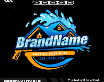 Pressure Wash Logo Design: Cleaning Logo
