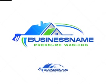 Pressure Washing Logo design commercial cleaning