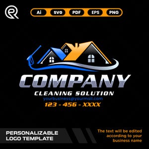 Power Pressure Washing Logo, Wash logo, Pressure Logo, House Washing Logo, Clean Logo, Power Washing Logo, Modern Home Cleaning Washing Logo