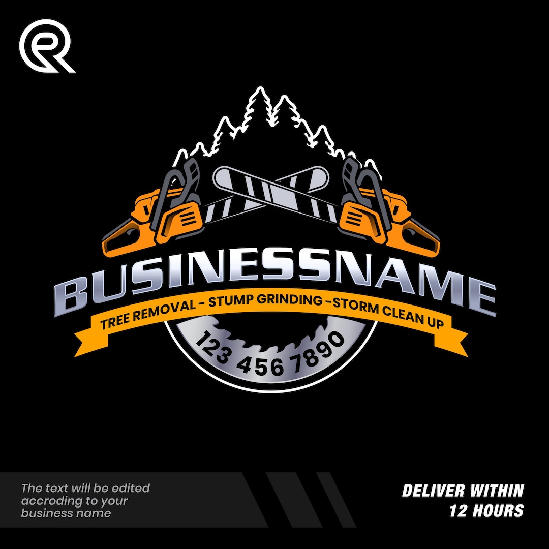 Tree Removal Logo Design | Chainsaw & Stump Grinding Logo | Arborist ...
