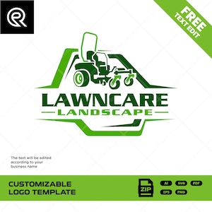 lawn mower logo service landscaping logo zero turn mowers gardening - lawn illustration