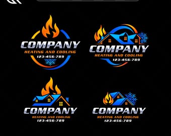 HVAC Logo Design: Heating and Cooling