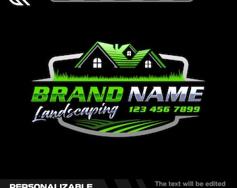 Logo-ontwerp landschapsarchitectuur: gazononderhoud en tuinonderhoud