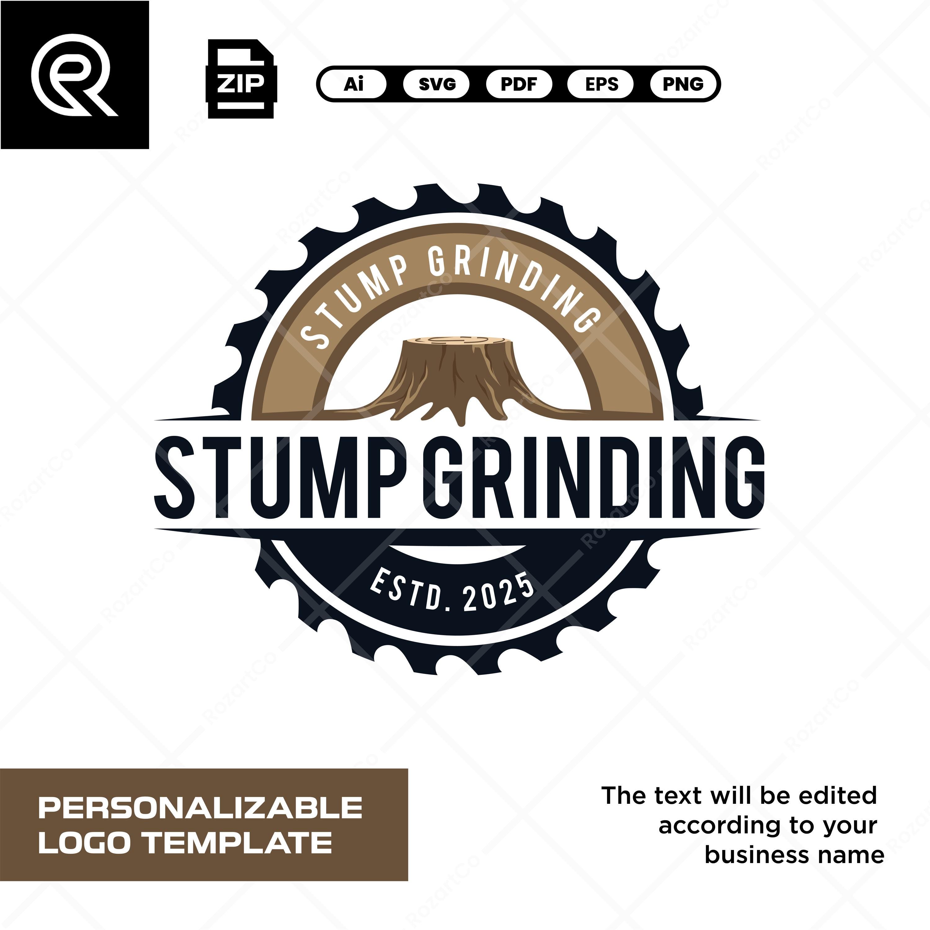 Personalized Tree & Stump Removal Logo – Tree Service and Landscaping ...