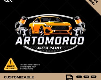 Modello di logo per carrozzeria, marchio personalizzato per carrozzeria