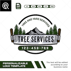 Custom Arborist Tree Services Logo, Personalized Tree Cutting Logo,Arborist Logo SVG PNG, Gardening Logo Design Digital Download.