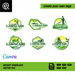 Lawn Mower Logo, Zero Turn Mower Logo, Landscaping Logo, Yard Service Logo, Lawn Care Logo Design, Lawn Mowing Logo - Instant Download