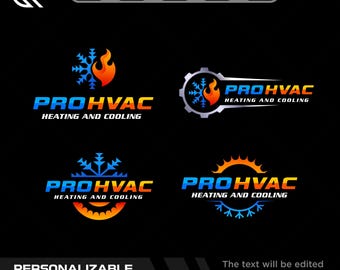 HVAC logo heating and cooling business
