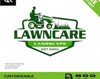 Lawn Care Logo Template: Custom Landscaping Business Design