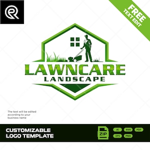 Lawn Mower Logo, Zero Turn Mower Logo, Landscaping Logo, Yard Service, Lawn Care Logo Design, Lawn Mowing Logo - logo illustration template