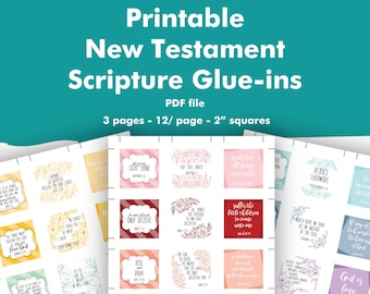 Printable New Testament Bible Verse Scripture Glue-ins 2023 Come Follow Me Study The Church of Jesus Christ of Latter Day Saints LDS