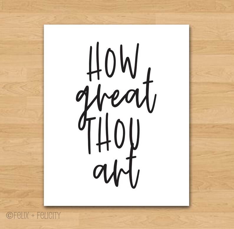 Printable Hymn Lyrics Wall Art How Great Thou Art | Etsy