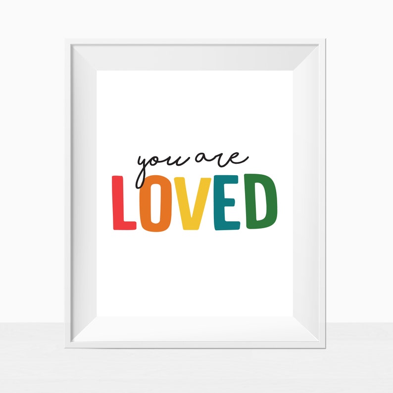 Printable You Are Loved Quote Gender Neutral Nursery Wall - Etsy