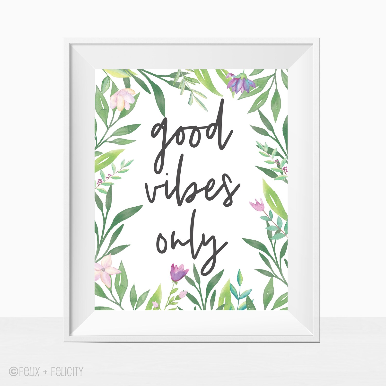 Printable Wall Art Quote good Vibes Only | Etsy
