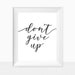 PRINTABLE Don't Give up Instant Download Motivational Inspiration Girl ...