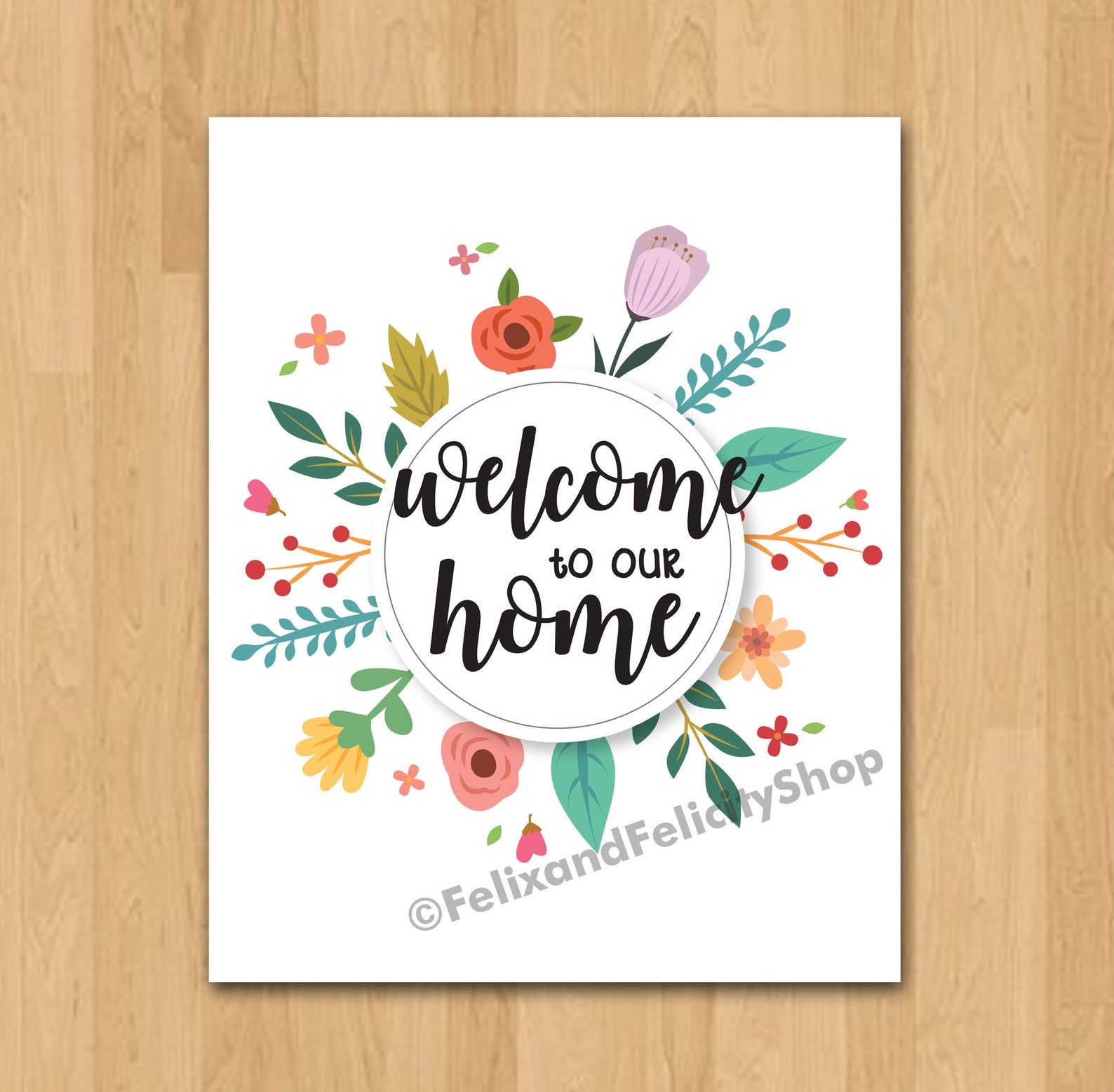 Printable PDF Welcome to our Home quote printable | Etsy