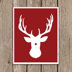 Printable Rudolph the Red Nosed Reindeer, PDF File, Christmas in July ...