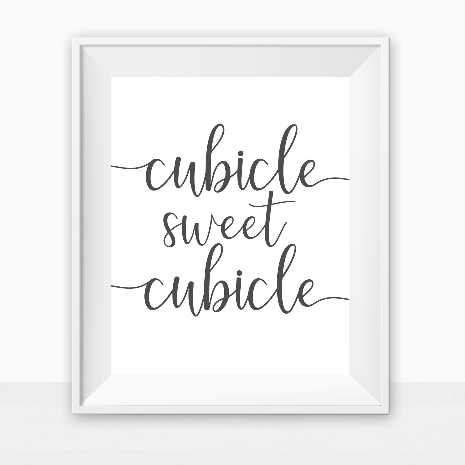 Printable Wall Art Quote Cubicle Sweet Cubicle Office Work | Etsy