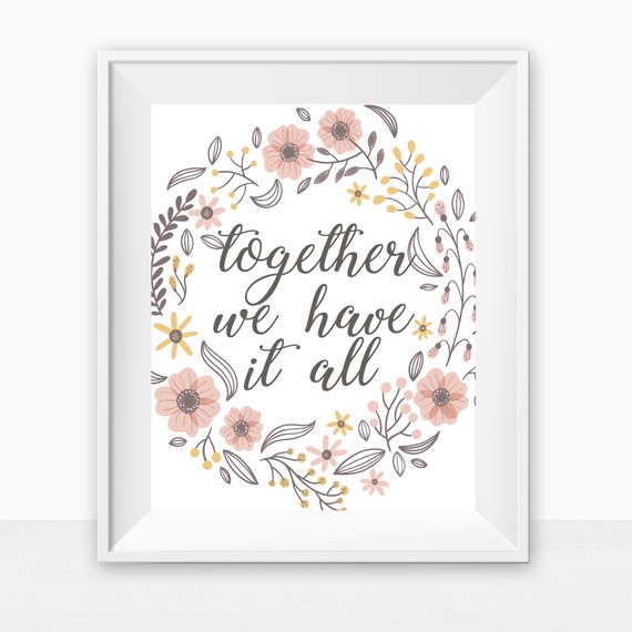 Printable Together We Have It All Shabby Chic Gallery Wall | Etsy
