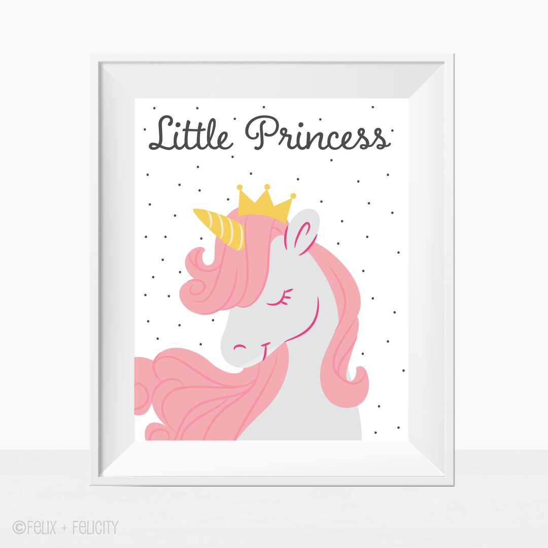 Printable Unicorn Wall Art Girl Room Unicorns Theme Decor - Etsy