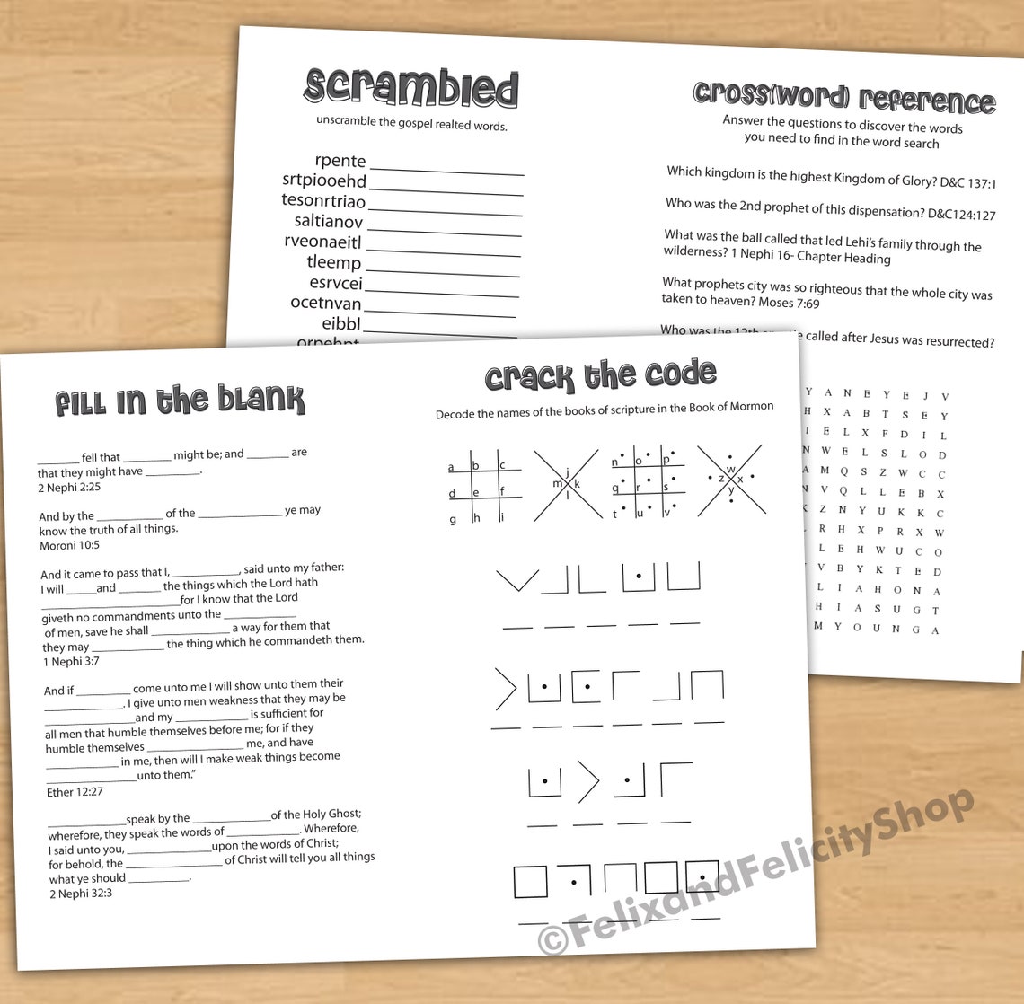 PRINTABLE LDS Sacrament Meeting Games for Kids Mormon Church | Etsy