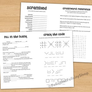 PRINTABLE LDS Sacrament Meeting Games for Kids Mormon Church Printables ...