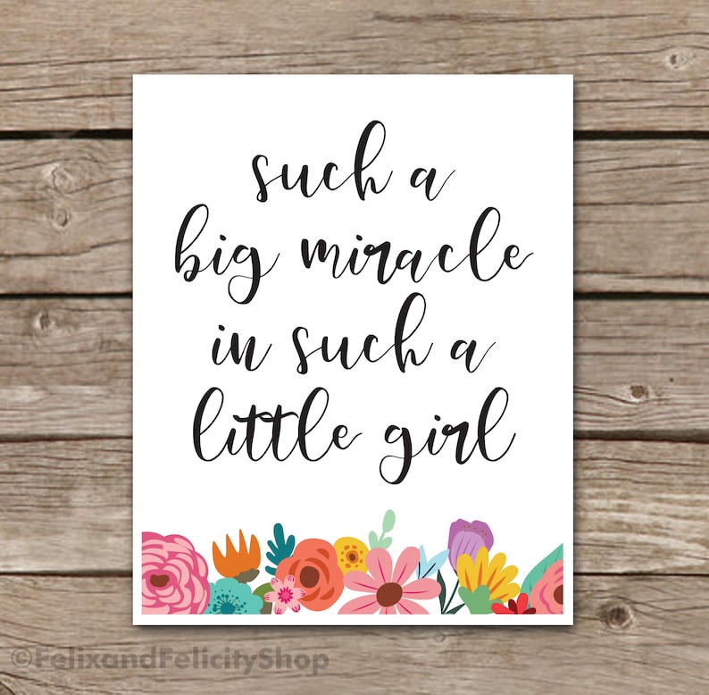 Printable Girl Nursery Wall Art Quote Floral Print Such a Big Etsy