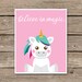 Printable Unicorn Wall Art Girl Room Unicorns Theme Decor - Etsy
