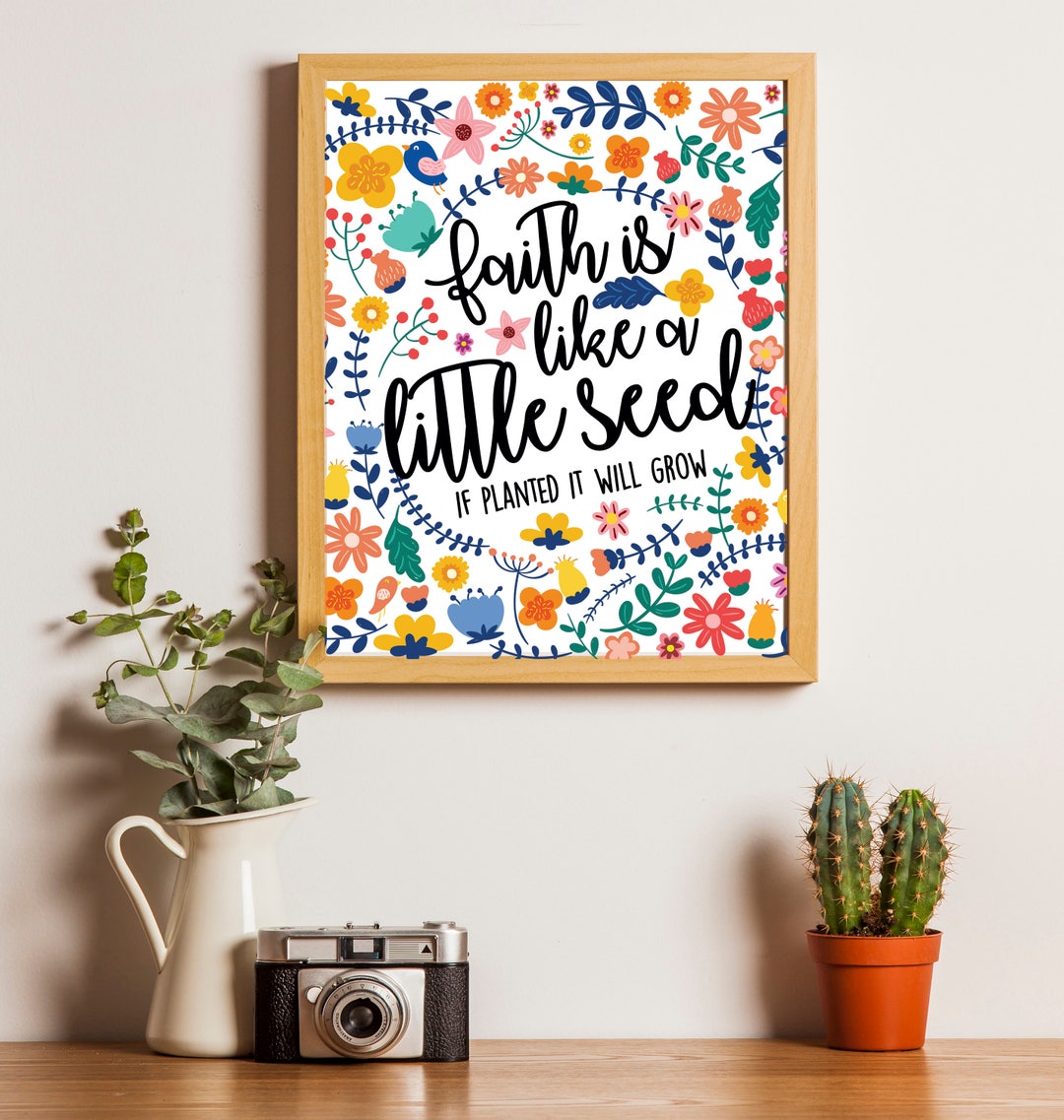 Printable Faith is Like a Little Seed Primary LDS Song Lyric Sharing ...