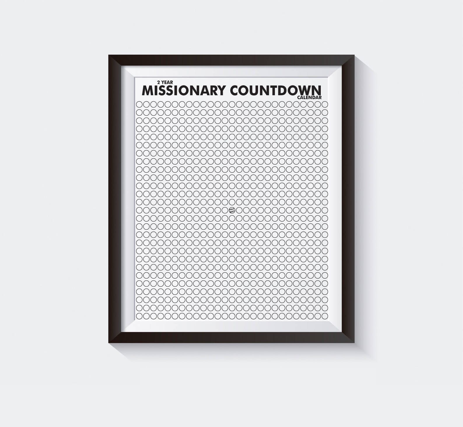 LDS Mission Printable 2 Year Missionary Countdown Calendar - Etsy