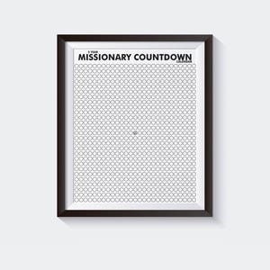 LDS Mission Printable 2 year Missionary Countdown Calendar With Marked Halfway Point, Missionary Mom, Missionary Gift, Mormon Mission image 2
