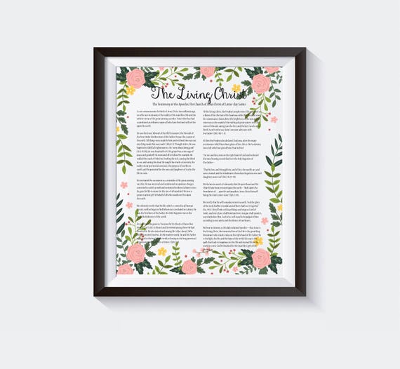 LDS Printable The Dwelling Christ 8x10 or 16x20 Flower Quick graphic about The Living Christ Free Printable called LDS Printable The Residing Christ 8x10 or 16x20 Flower Fast