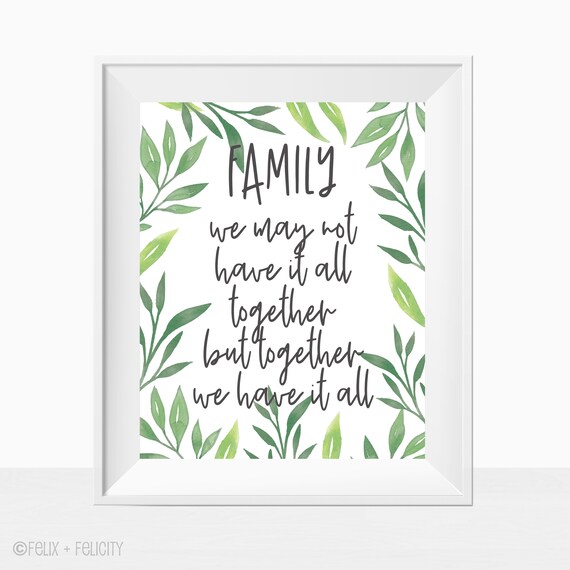 Printable Wall Art Family Quote Inspirational Home Decor Instant Download Sign 8x10 Print - Modern Minimalist Farmhouse Il_570xn