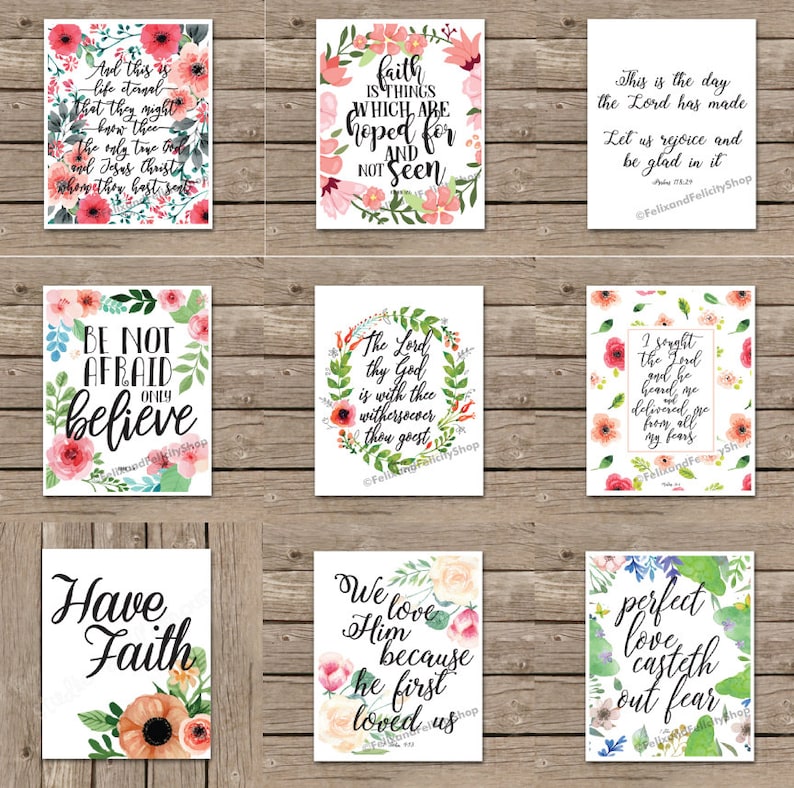 60 Bible Verse Quotes and Scripture Printables Printable  Etsy