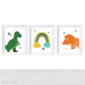 Printable Dinosaur Wall Art, Baby Boy Nursery Theme, Boys Room Decor ...