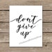 PRINTABLE Don't Give up Instant Download Motivational Inspiration Girl ...