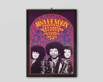 Jimi Hendrix Experience 1968 Concert Poster - Music Fan