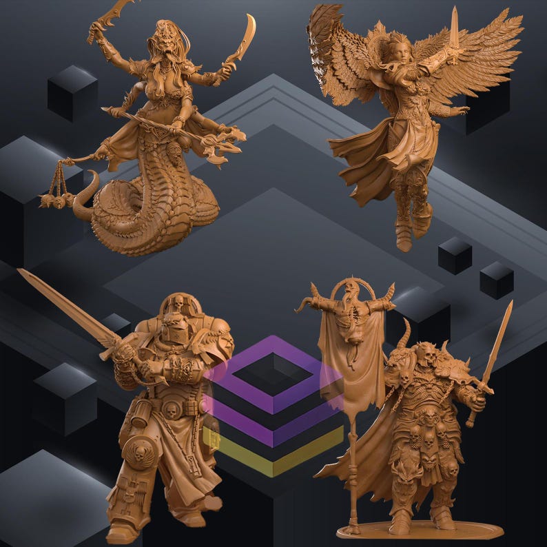 600GB Tabletop Figures STL Collection, Mega STL Pack, Tabletop Stl File ...