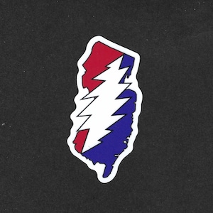 New Jersey Steal your State Sticker Grateful Dead Steal your Face themed sticker